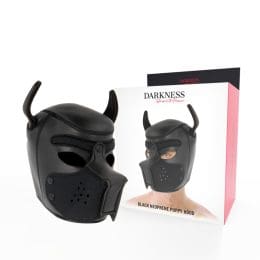 DARKNESS - NEOPRENE DOG MASK WITH REMOVABLE MUZZLE L 2